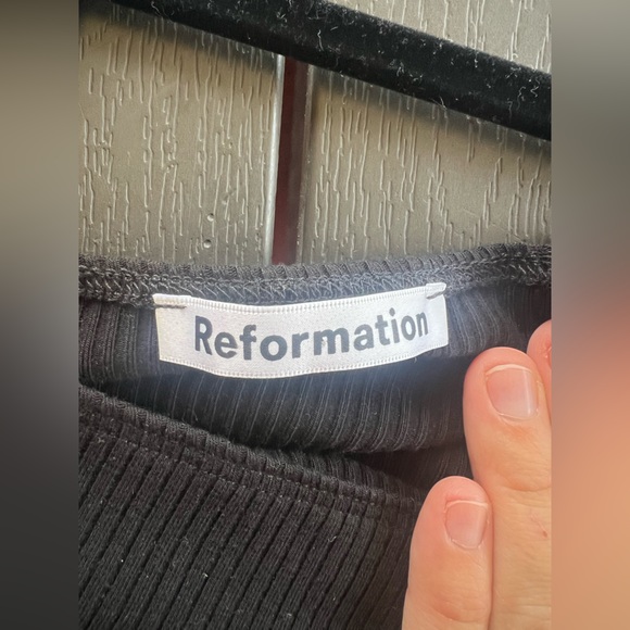 Reformation Cassi Knit Dress | Black | Small - Picture 7 of 8